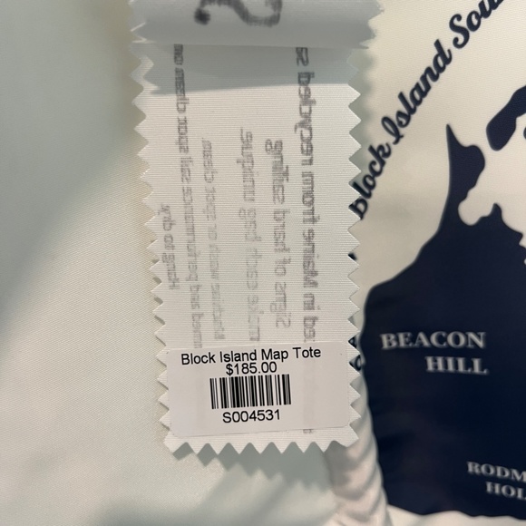 Block Island Map Tote by Sea Bags Handmade from Recycled Sails in Maine - Picture 7 of 8